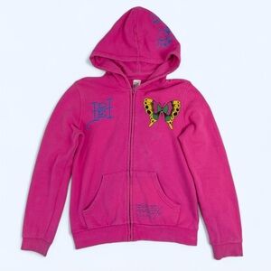 Ed Hardy Kids Pink Zip-Up with Butterfly Design